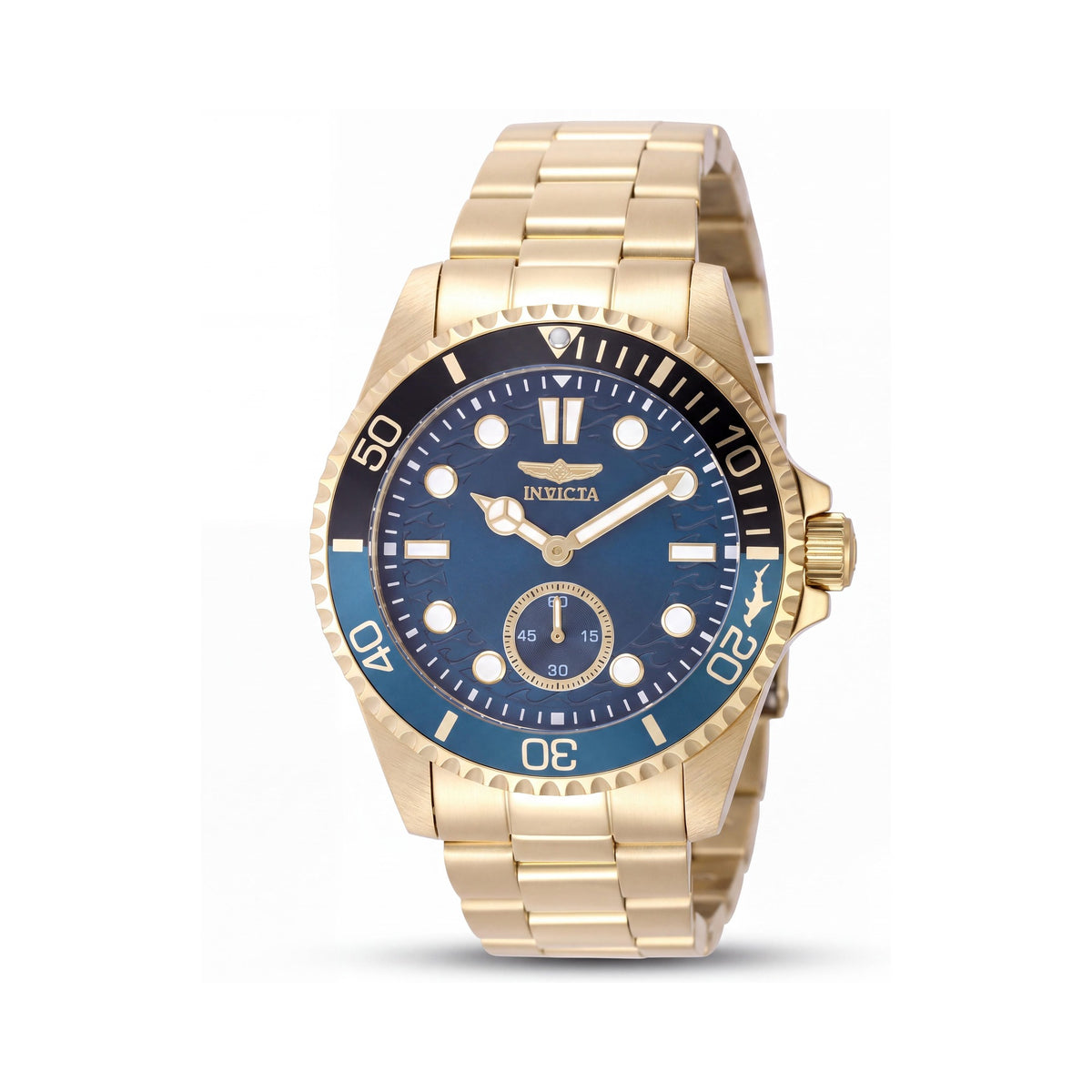 Invicta Pro Diver 49435 Reloj de Pulsera Unisex de Cuarzo de Acero Inoxidable Dorado con Esfera Azul de 43 mm, Resistente al Agua 10 ATM, Photo 1