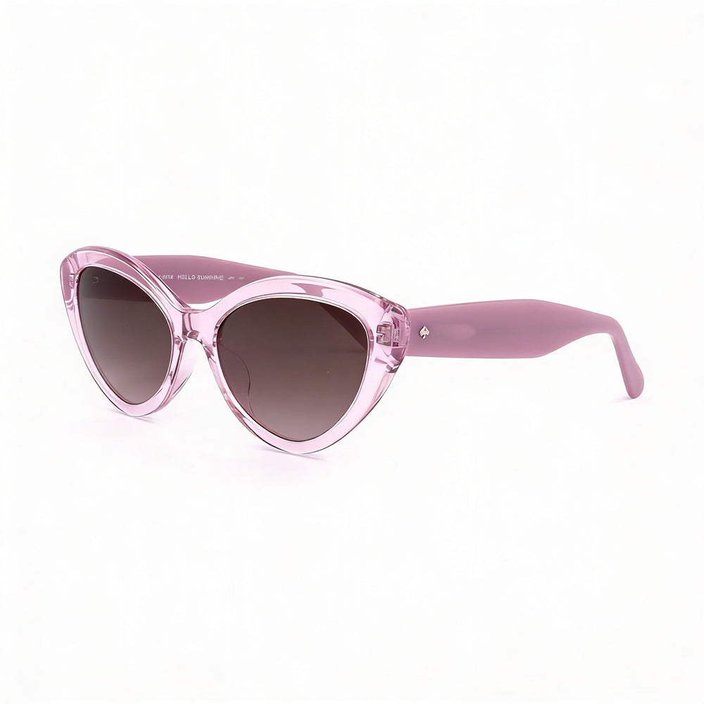 Gafas de sol Kate Spade New York Seasonal para mujer, montura de acetato violeta y marrón, lentes marrones con protección UV de 55 mm