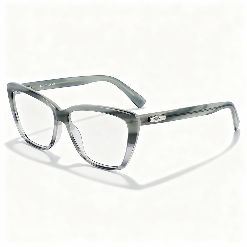 Gafas de sol LONGCHAMP para hombre, modernas, texturizadas, con montura de propionato verde y gris, lentes verde y gris, no polarizadas, 53-14-140