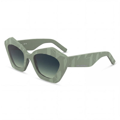 KARL LAGERFELD Kl6199s Women's Plastic Sage Frame Gradient Petrol Acid Green UV Protection Sunglasses Size M
