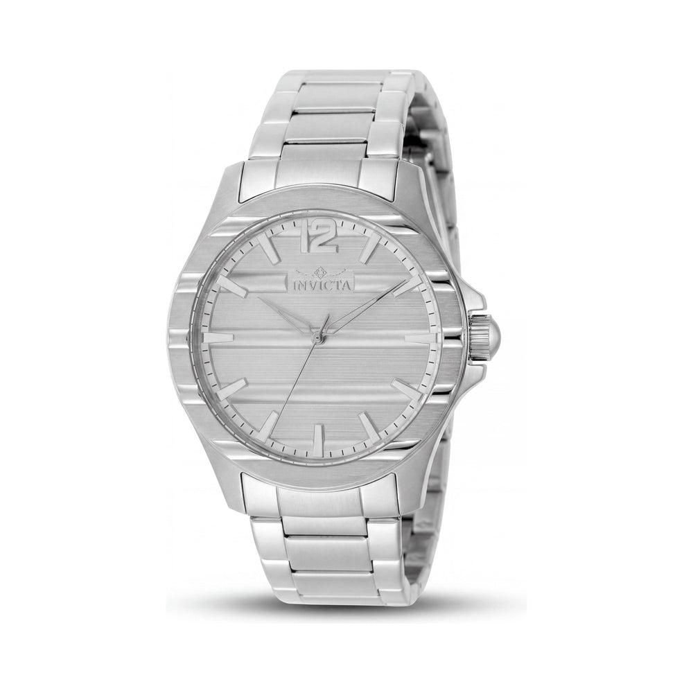 Reloj Invicta Speedway 50329 para hombre, de acero inoxidable plateado, movimiento de cuarzo de precisión, esfera plateada, resistente al agua 3 ATM, caja de 43 mm