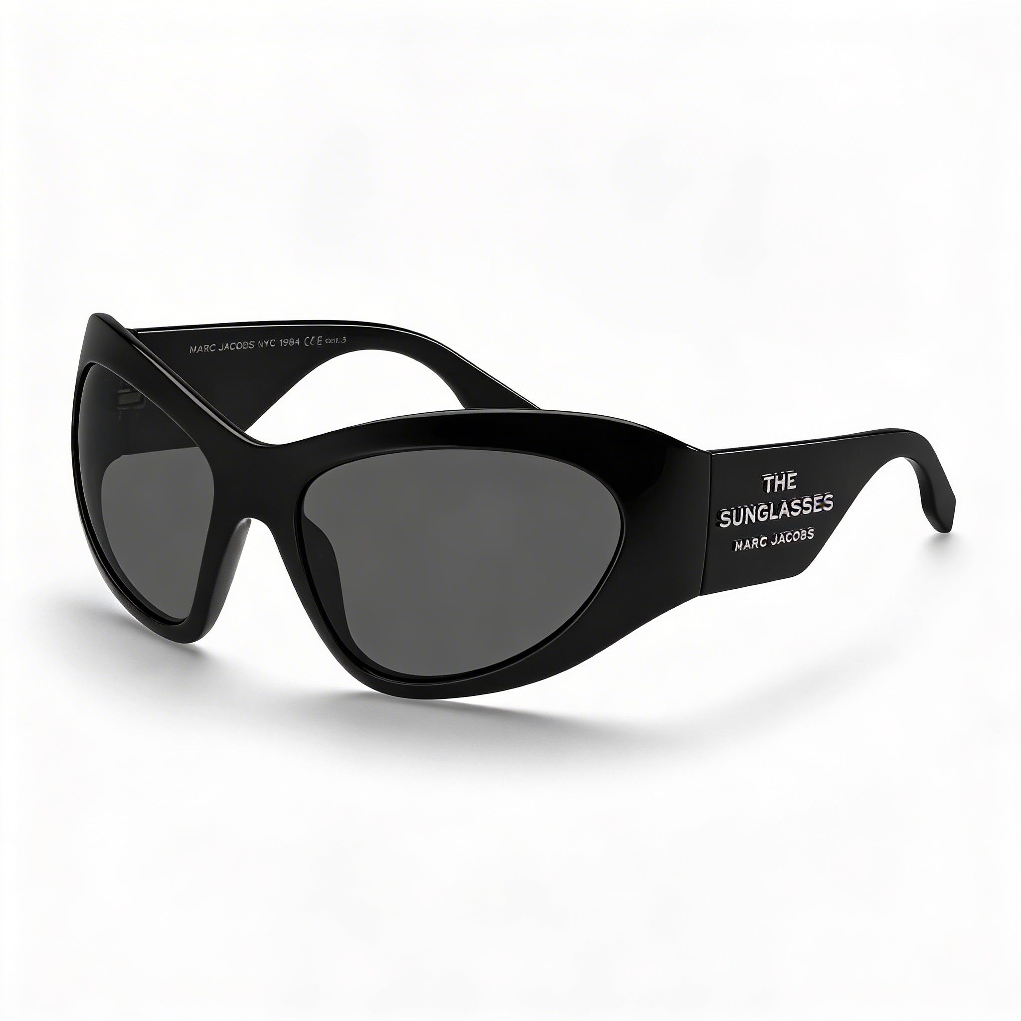 Marc Jacobs Casual Women's Black Grey Polyamide Frame Sunglasses with Black Non-Polarized Polycarbonate Lenses 62-18-120mm, Photo 1