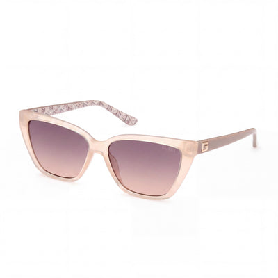 GUESS GU7919 Women's Cat Eye Sunglasses, Plastic Beige Frame, Gradient Beige Lenses, UV Protective 58mm