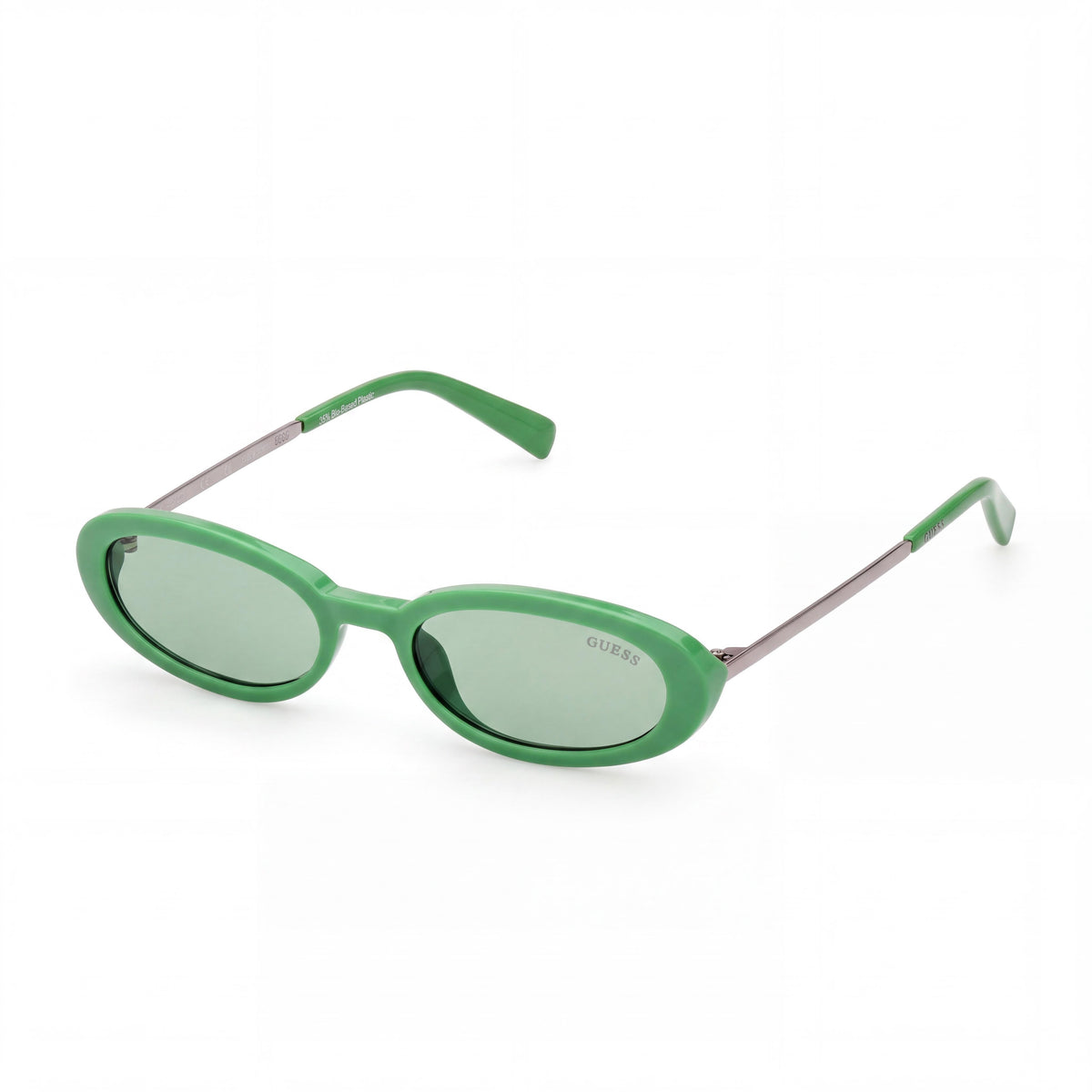 GAFAS DE SOL UNISEX CON PROTECCIÓN UV PARA MUJER GUESS Montura ovalada inyectada en verde claro brillante, lente verde 51-18-145, Photo 1