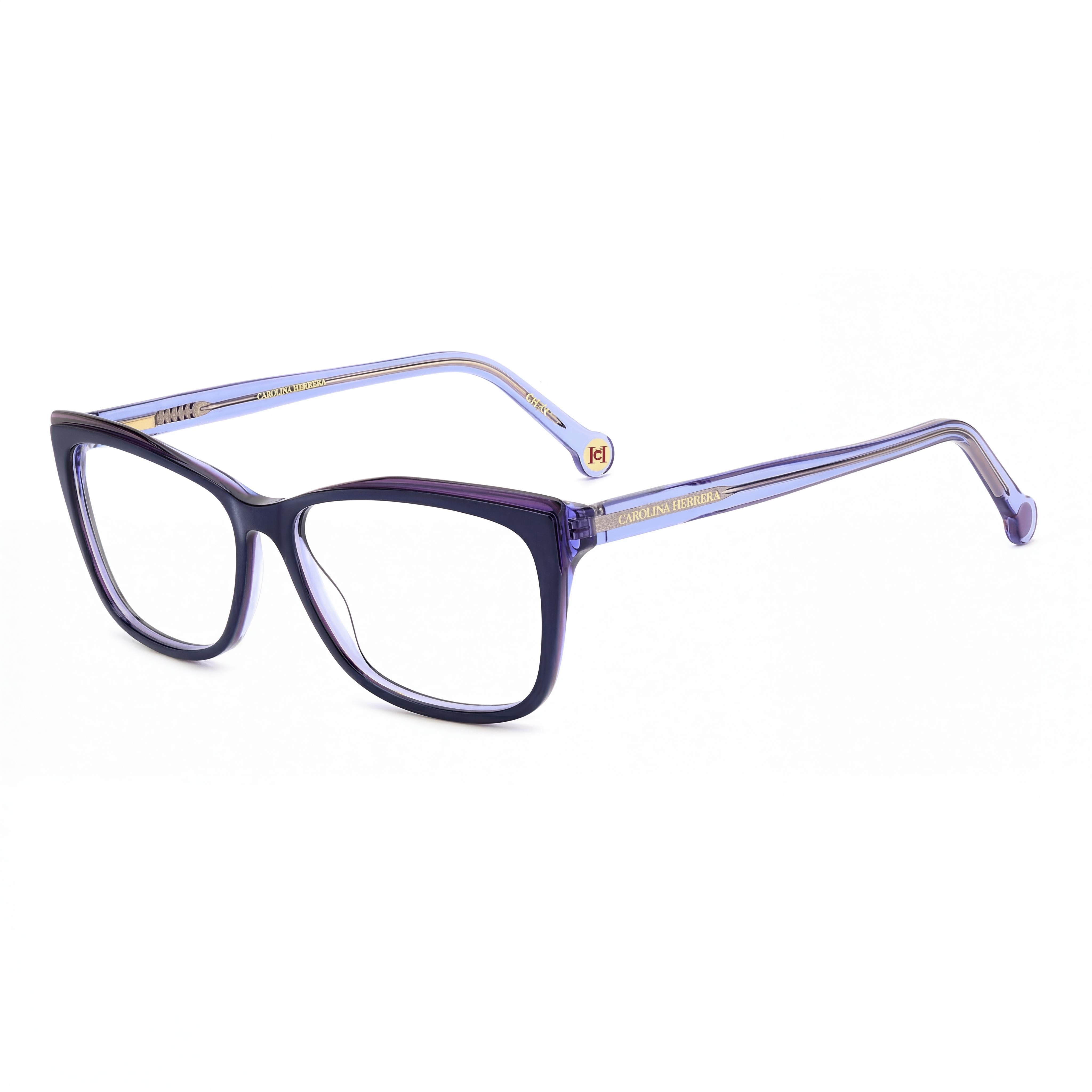 Carolina Herrera Classic Women's Blue Violet Plastic Frame Non-Polarized Polycarbonate Sunglasses 55mm, Photo 1
