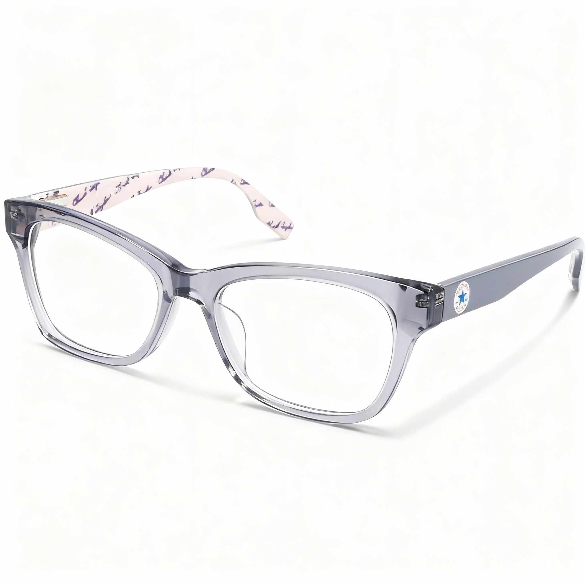 Converse CV5003 Modern Women's Acetate Frame Eyeglasses in Crystal Light Carbon, 52mm Lens Width, Photo 1