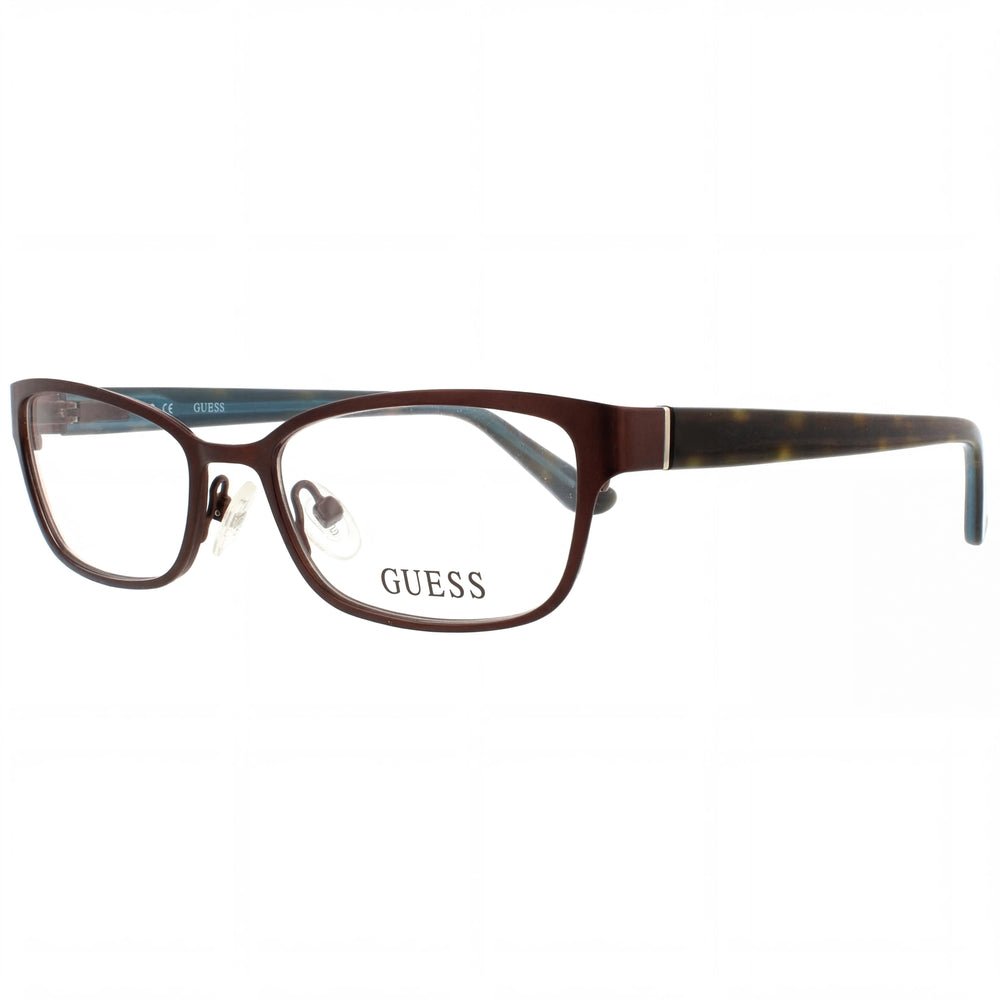 Montura de gafas GUESS Gu2515 para mujer en composite marrón oscuro mate, montura completa, lentes de 50 mm
