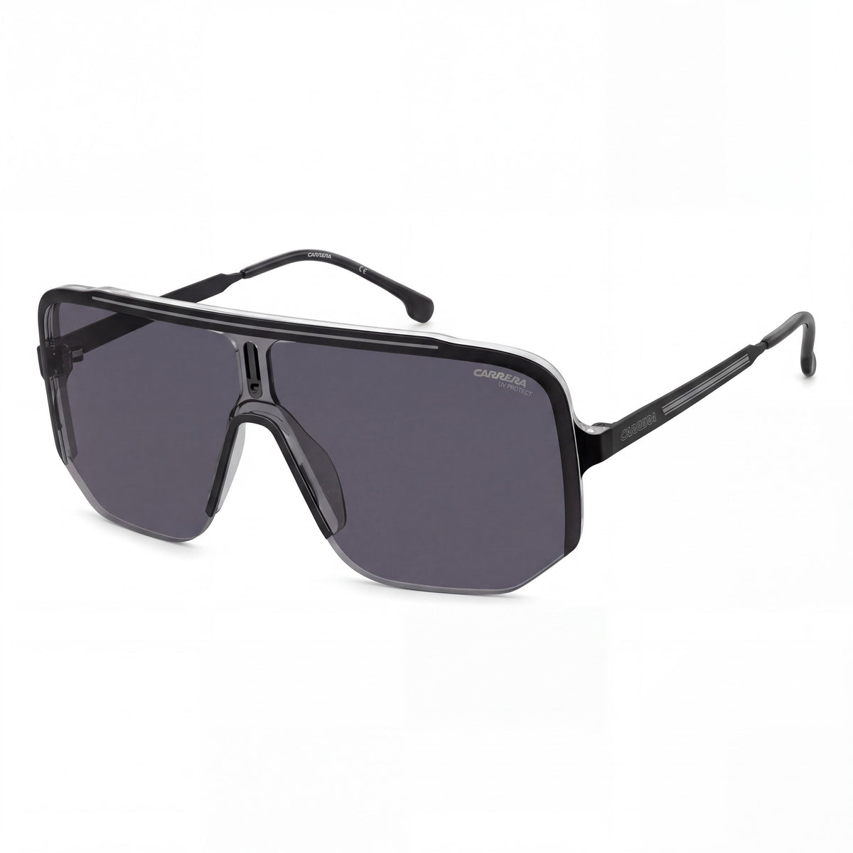 Carrera CARRERA 1060/S Unisex Polyamide Black Grey Frame Black Grey Lens Shield Sunglasses Lens Width 99mm, Photo 1