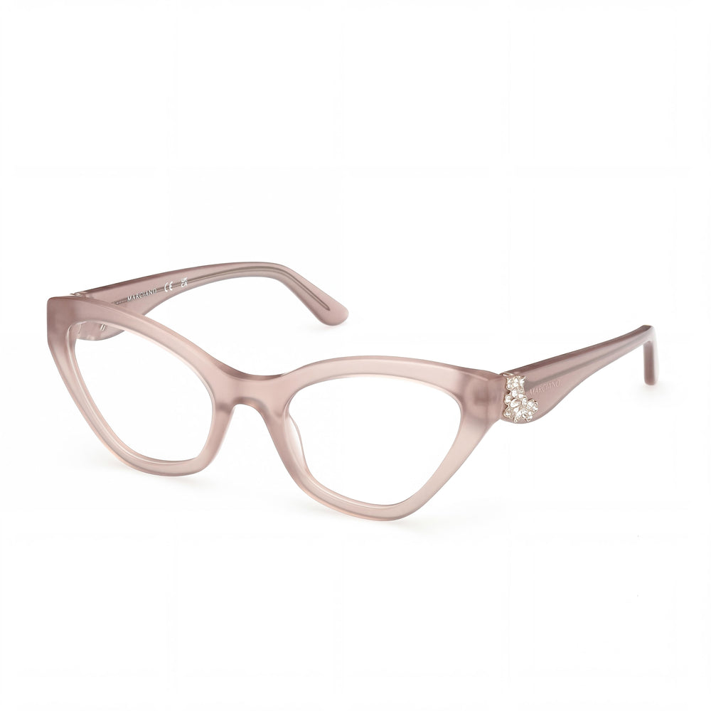 GUESS by Marciano Gm50038 Women's Shiny Beige Plastic Eyewear with Polycarbonate Lenses 53/21/140