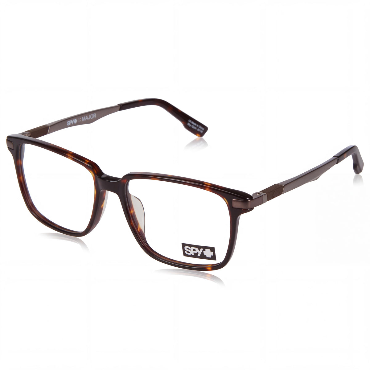 Gafas graduadas unisex Spy Major 57 con montura de plástico, color carey oscuro y bronce plomo mate, lentes personalizables no polarizadas de 57 mm, Photo 1