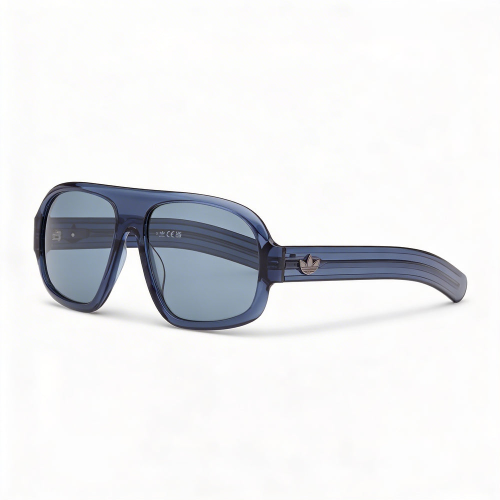 Gafas de sol Adidas Originals Or0125 para hombre, montura azul claro brillante, ancho de lente 59 mm, ancho de puente 16 mm, largo de patilla 140 mm
