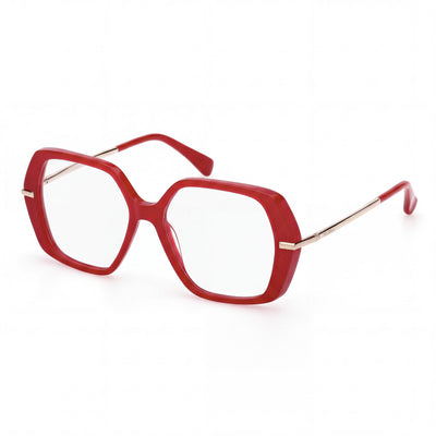 MaxMara MODERNO Unisex Light Red Pale Gold Plastic Frame Polycarbonate Sunglasses 52-15-135mm