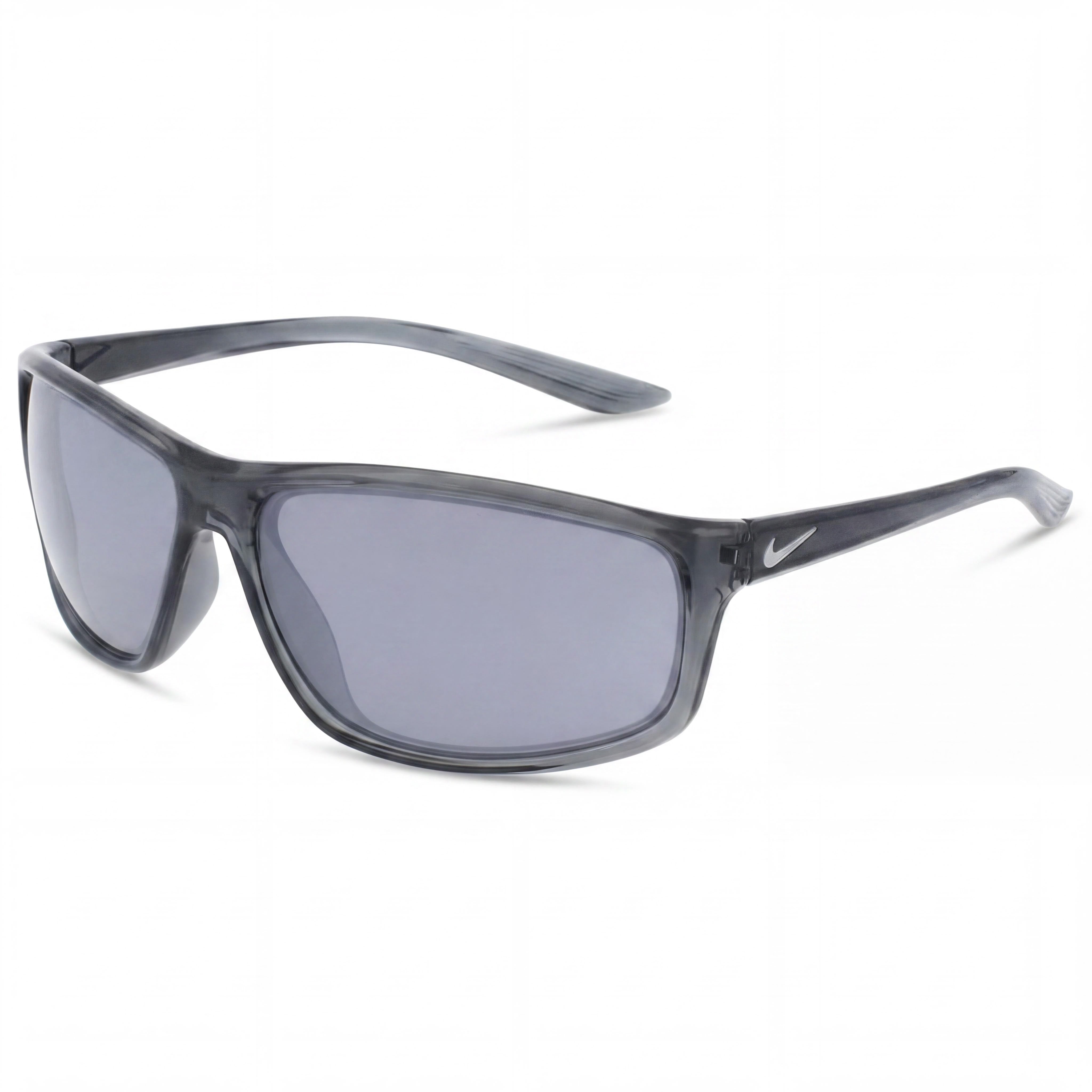 Nike Adrenaline Unisex UV Protection Sunglasses with Dark Grey Silver Flash Acetate Frame, Grey Silver Flash Mirror Lens 60mm, Photo 1