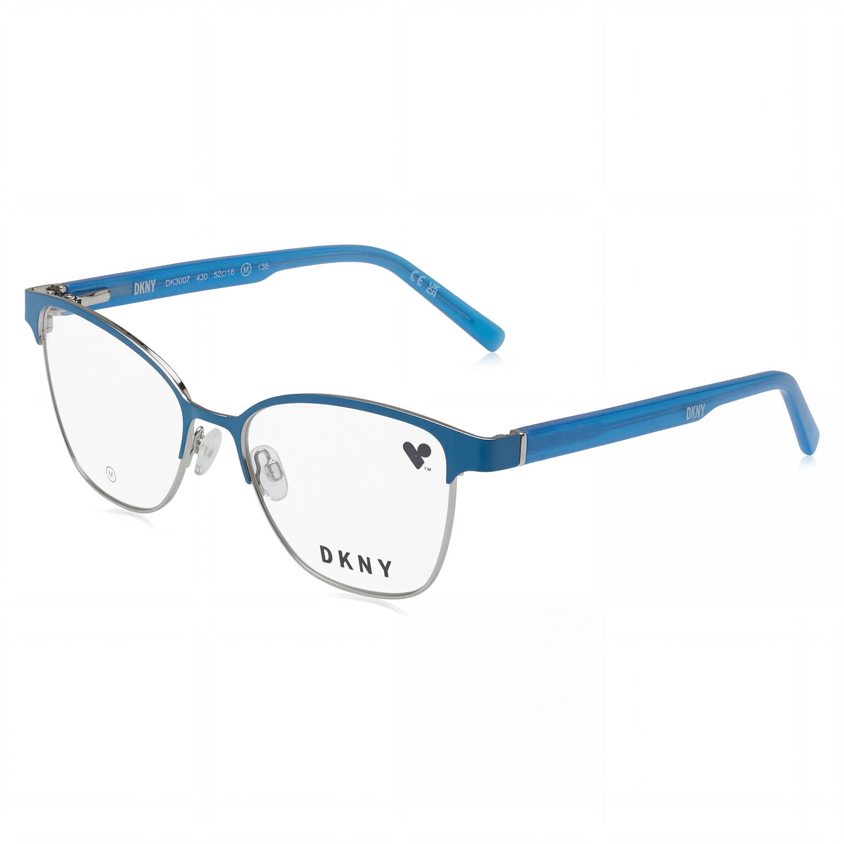 DKNY DK3007 Blue Teal Square Sunglasses Unisex, 52mm, Photo 1