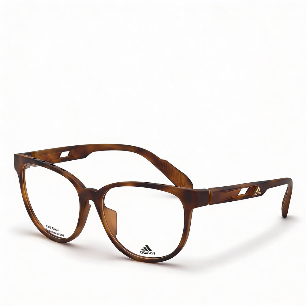 Gafas adidas Sp5001 para mujer con lentes de policarbonato inyectado color Havana oscuro transparente de 55 mm