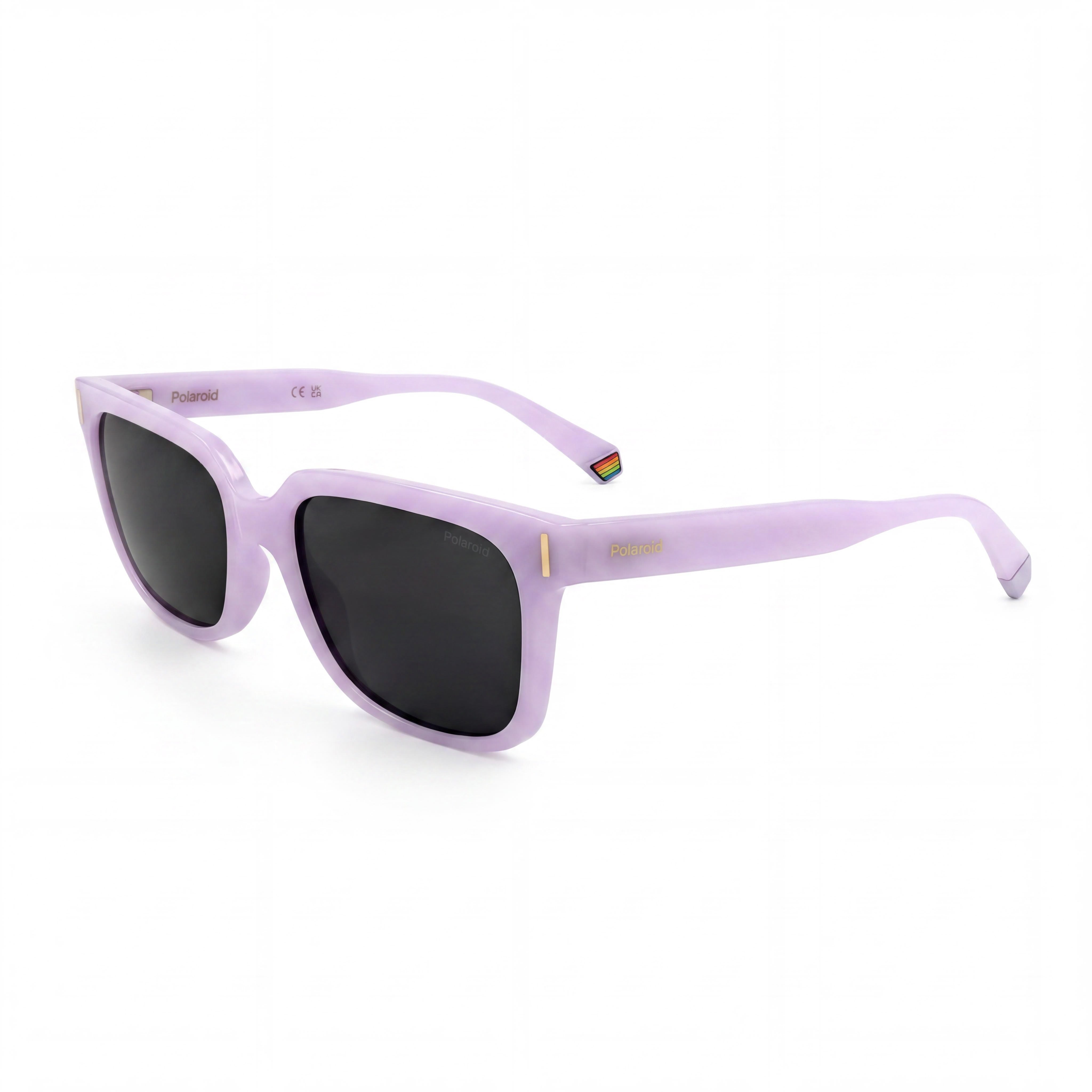 Polaroid PLD 6191/S Unisex Casual Lilac Polycarbonate Frame Grey Polarized UV Protected Sunglasses 54mm, Photo 1