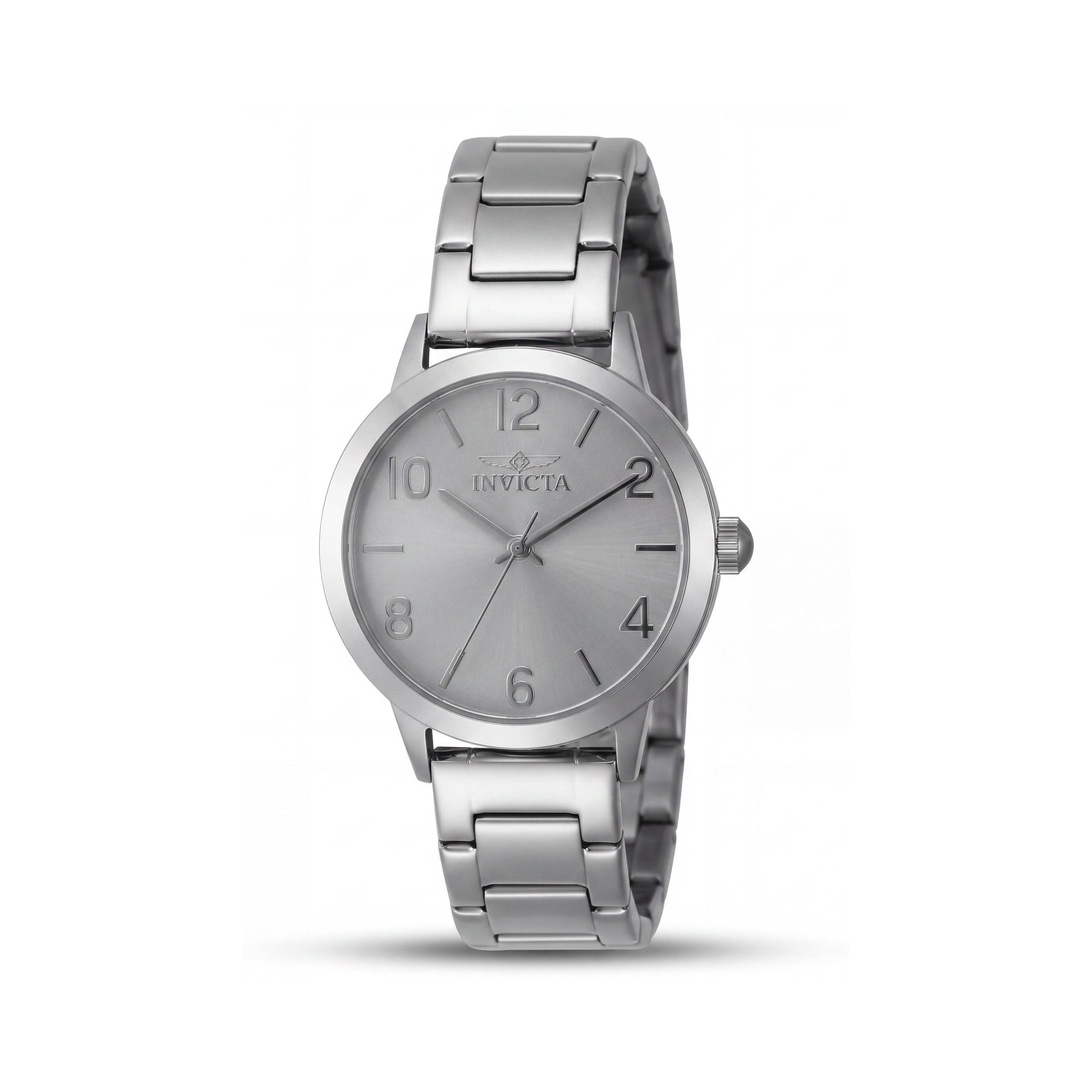 Invicta Wildflower 47270 Reloj de Cuarzo Unisex de 34 mm, Acero Inoxidable, Esfera Plateada, Correa con Diseño, Photo 1
