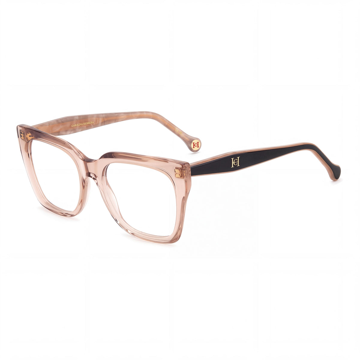 Carolina Herrera 0227 Women's Square Pink Black Plastic Frame Non-Polarized Sunglasses 53mm, Photo 1