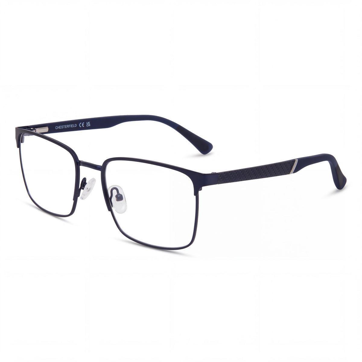 Chesterfield Ch 117xl Gafas para hombre con montura metálica azul y lentes no transparentes de 60 mm de ancho, Photo 1