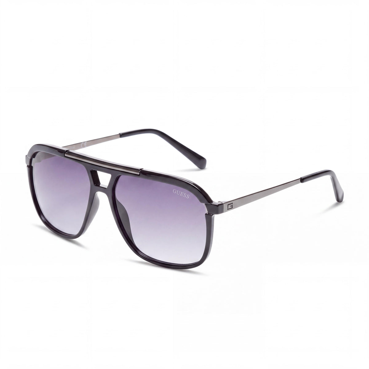 GUESS Men's GF0157 Sunglasses with Black Metal Frame and Brown Lenses, UV Protected, 58mm, Photo 1