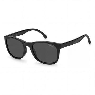 Carrera 8054/S Unisex Sunglasses featuring Black Polyamide Frame and Black Polycarbonate Lenses - Size 52-21-145mm