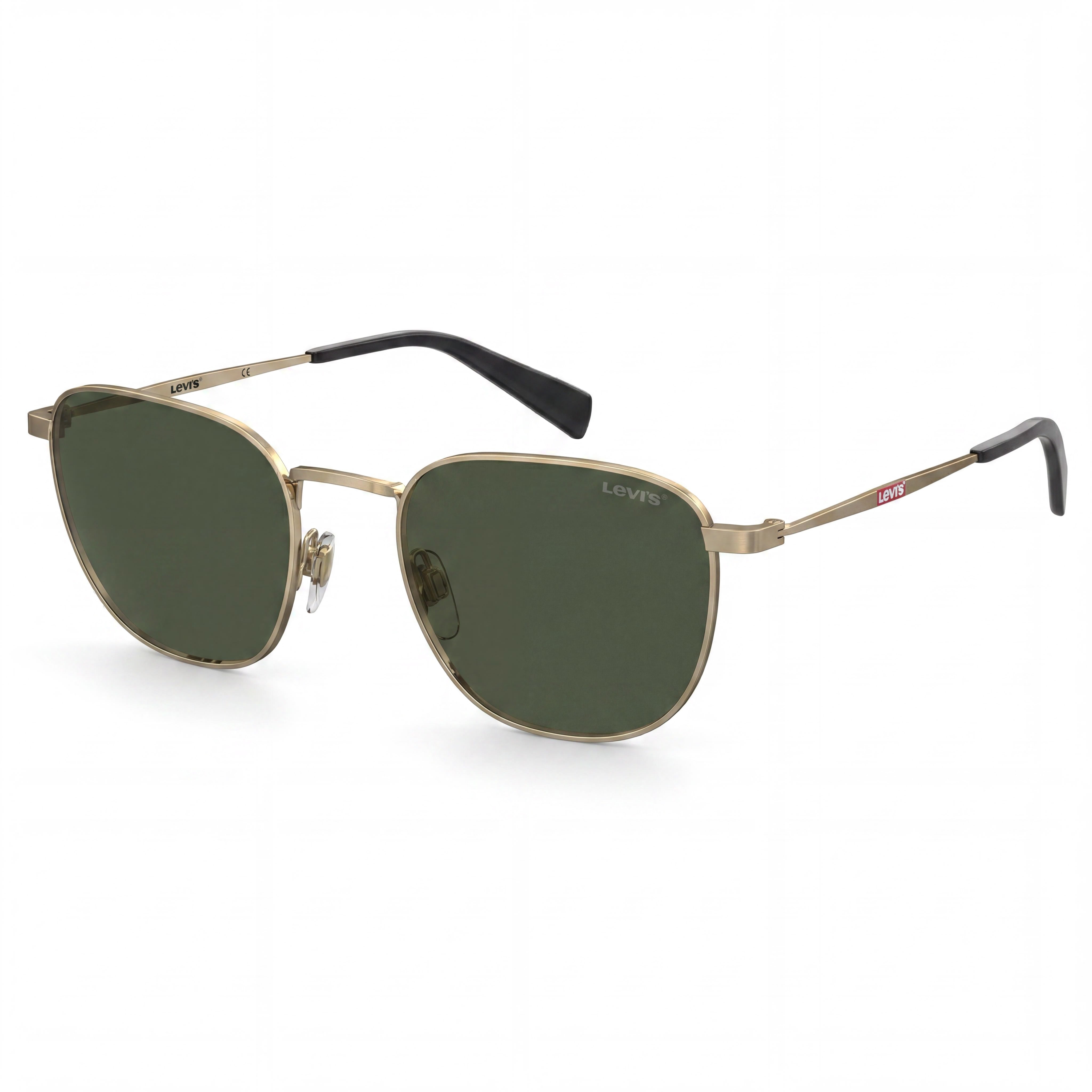 Levi's Modern Women's Sunglasses, Gold Stainless Steel Frame, Gold Lenses, UV 400 Protection, 54mm Lens Width, Photo 1