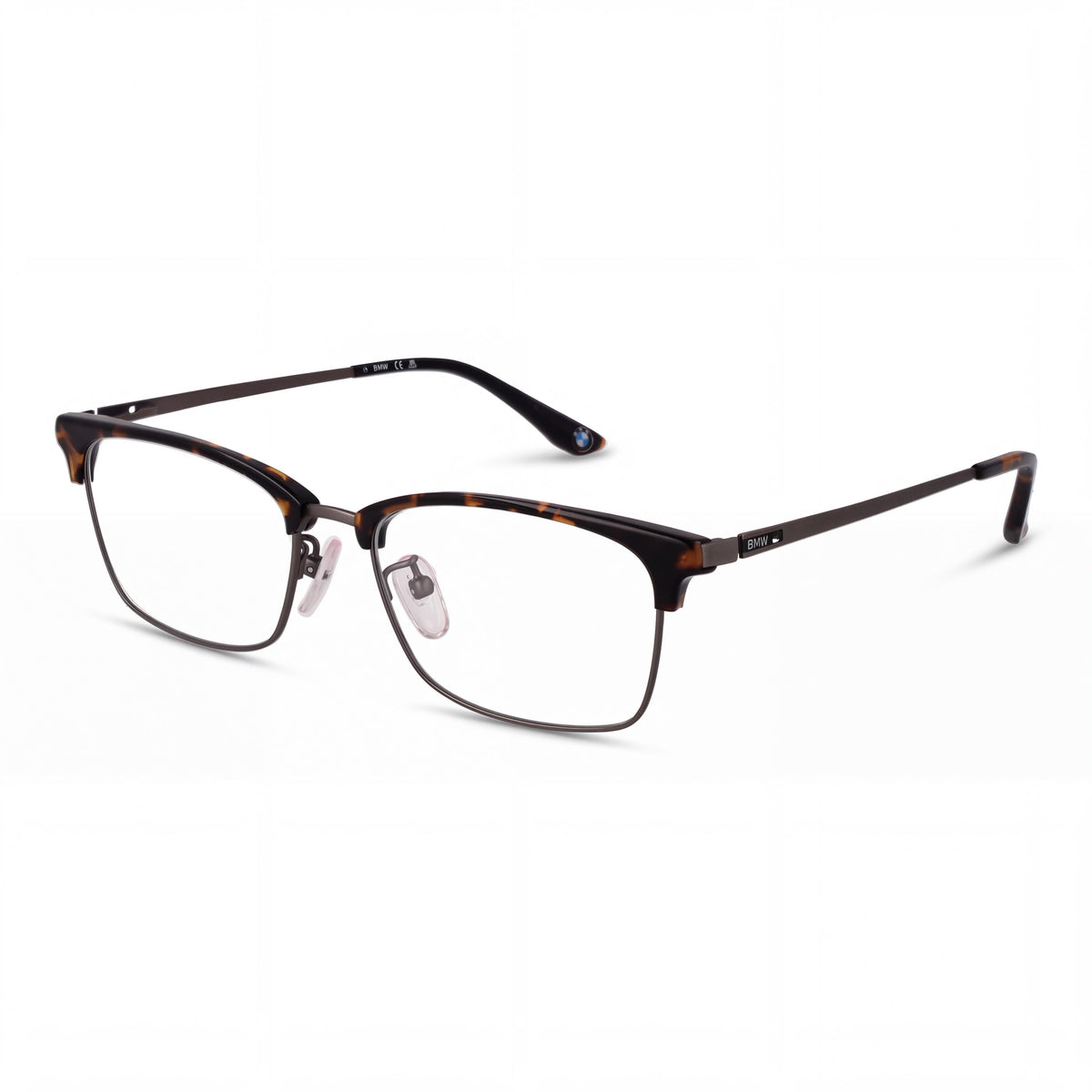 Montura de gafas oftálmicas para hombre BMW Bw5074-h de titanio, color Dark Havana y gris plomo mate, 54 mm, Photo 1