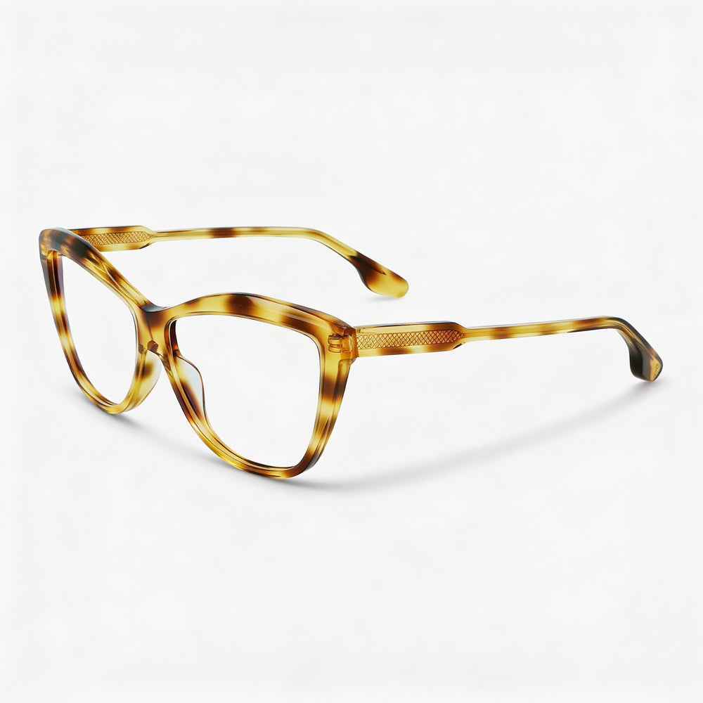 Victoria Beckham Modern Style Sunglasses for Men – Acetate Frame in Blonde Havana with Polycarbonate Lenses – Size 57mm