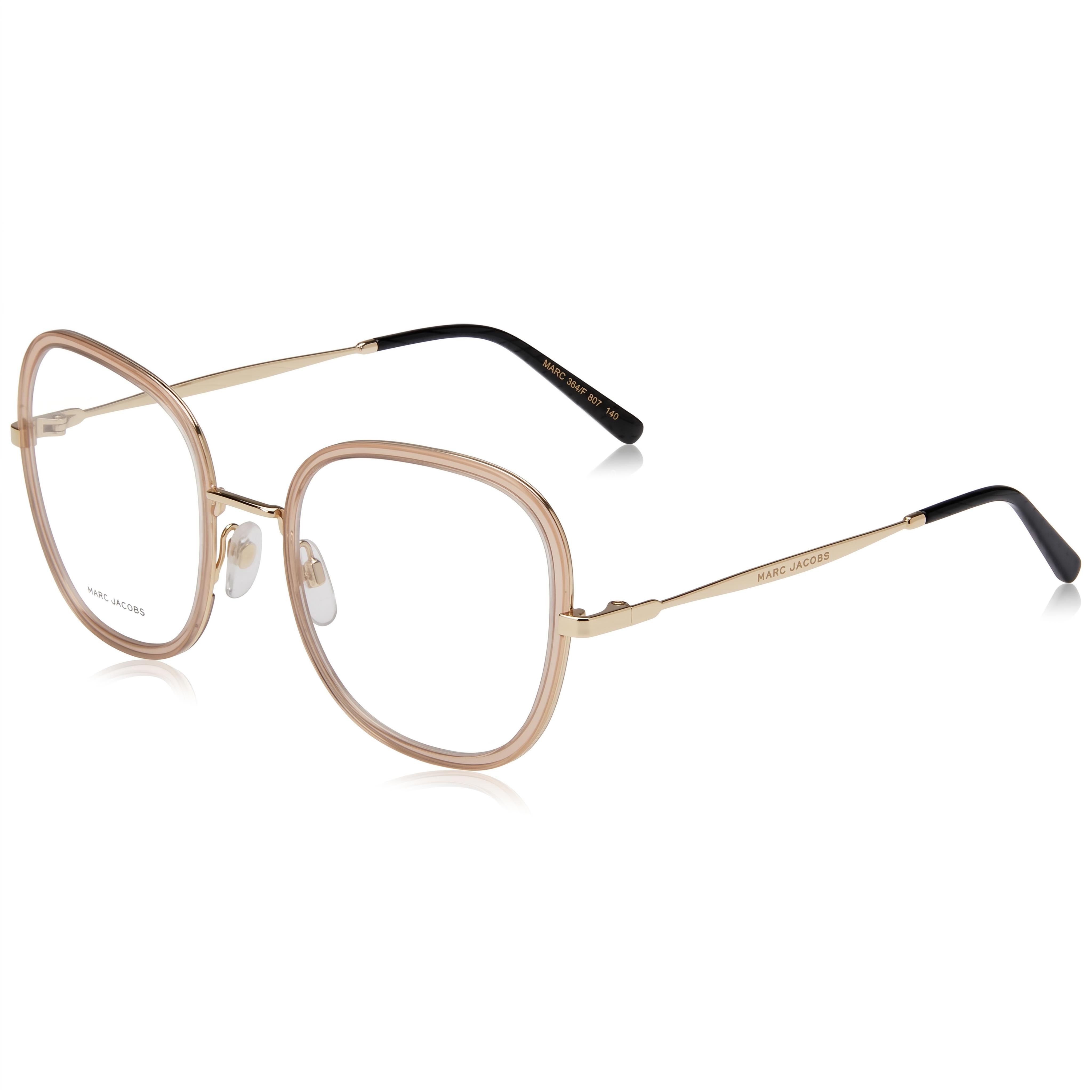 Marc Jacobs Modern Eyewear for Women, Beige Gold Alloy Steel Frame, Polycarbonate Lenses 53mm, Photo 1