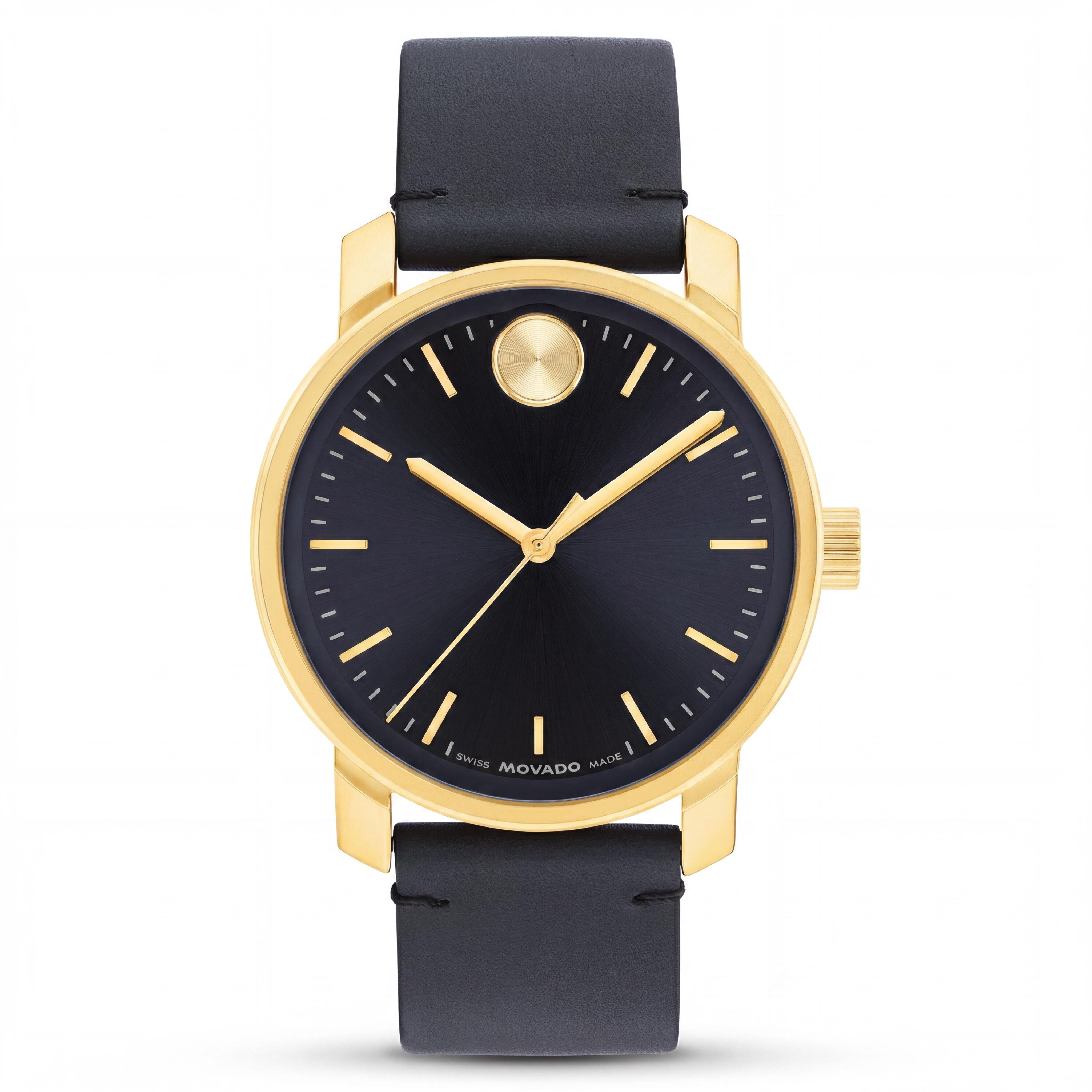 Movado Men's Navy Light Gold Ionic Plated Stainless Steel Watch, 38mm, Photo 1