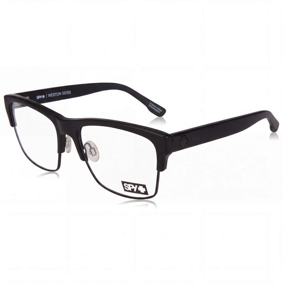 Spy WESTON 5050 Unisex Optical Frame Eyeglasses, Matte Black Acetate Material, 57mm Lens Width, Photo 1