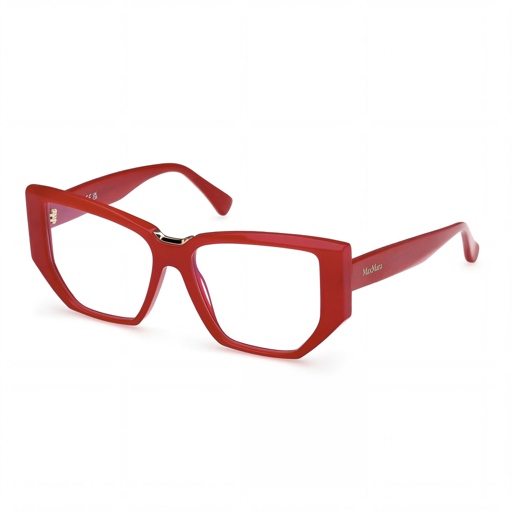 Gafas de sol MaxMara para mujer Mm5179-b, montura de plástico brillante rojo claro con filtro azul, ancho de lente de 54 mm