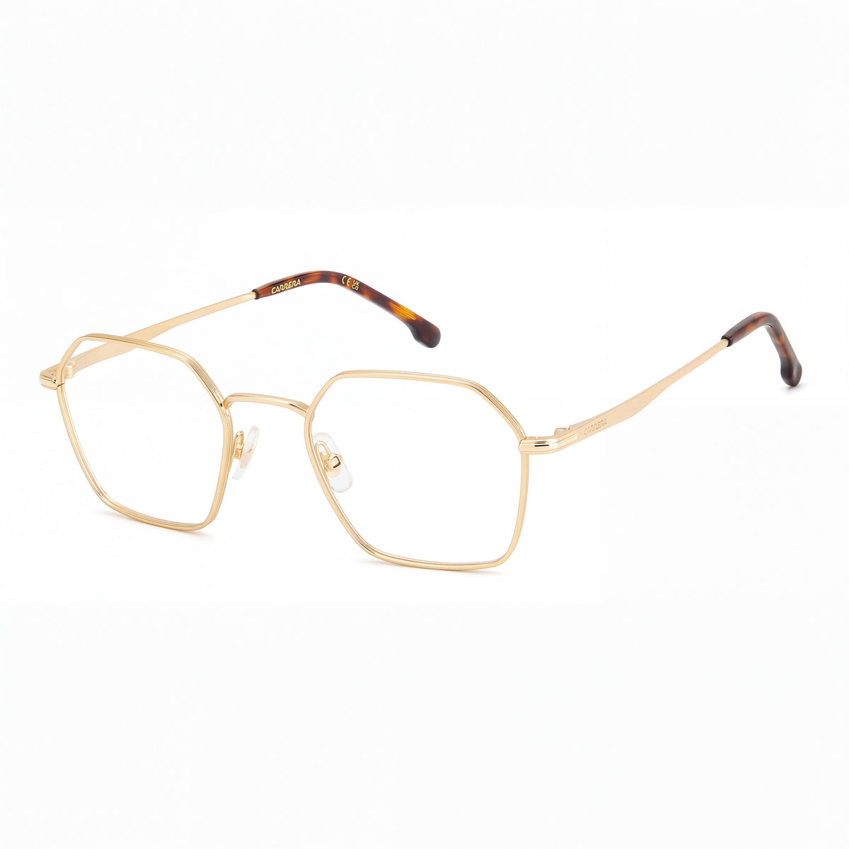 Gafas Carrera Classic para mujer con montura de acero inoxidable en oro mate y lentes de 50 mm de ancho, Photo 1