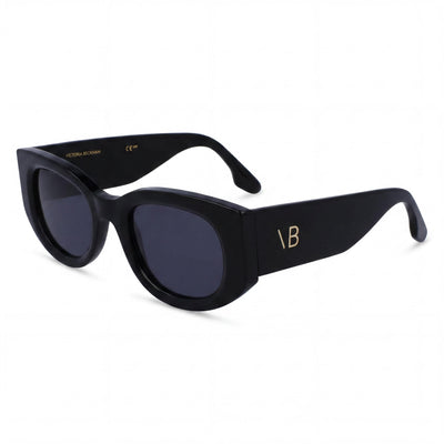 Victoria Beckham Vb654s Unisex Black Plastic Cat Eye Non-Polarized Polycarbonate Lenses Sunglasses 50mm
