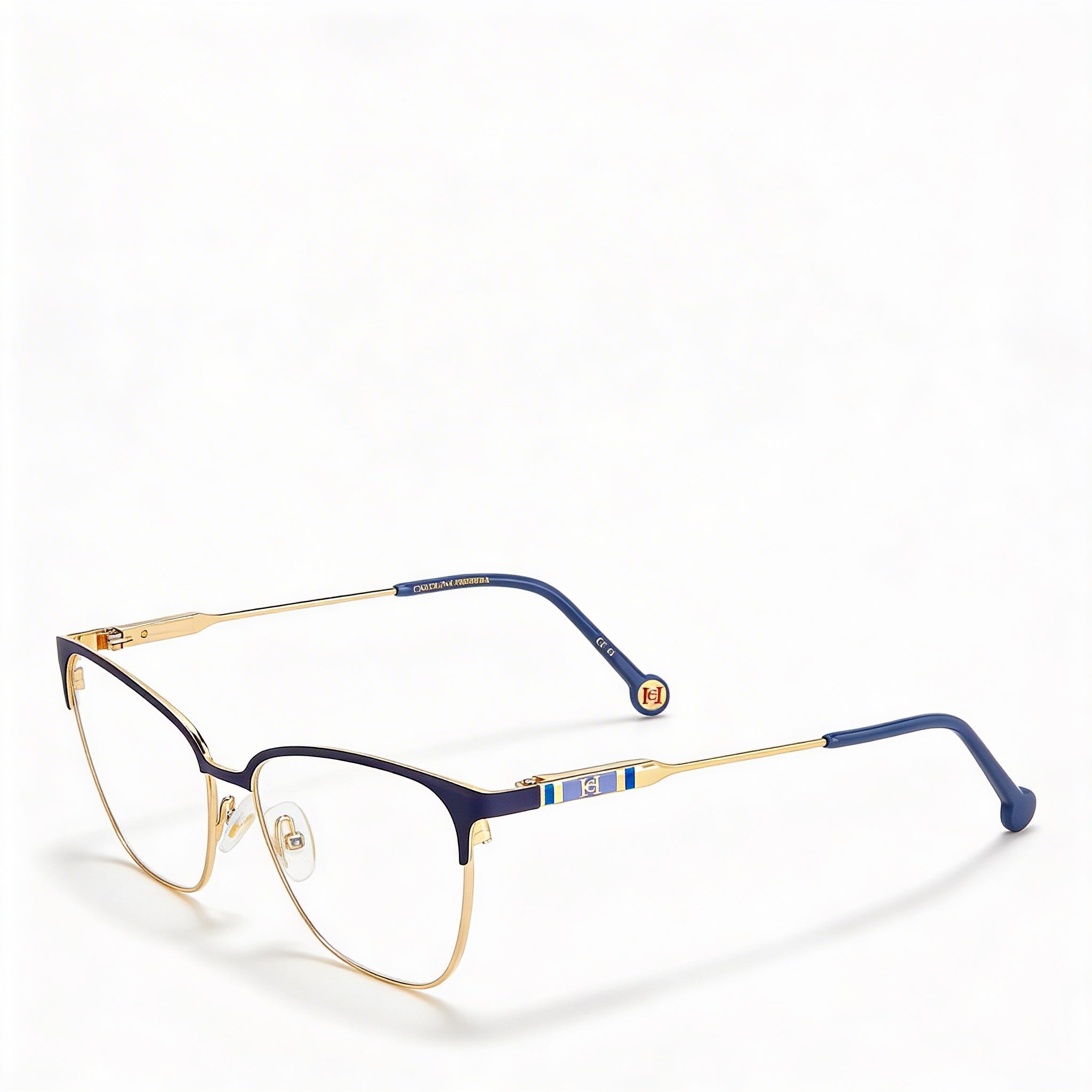 Carolina Herrera Her 0119 Modern Women's Alloy Steel Frame Polycarbonate Gold Blue Lens Sunglasses 56mm, Photo 1