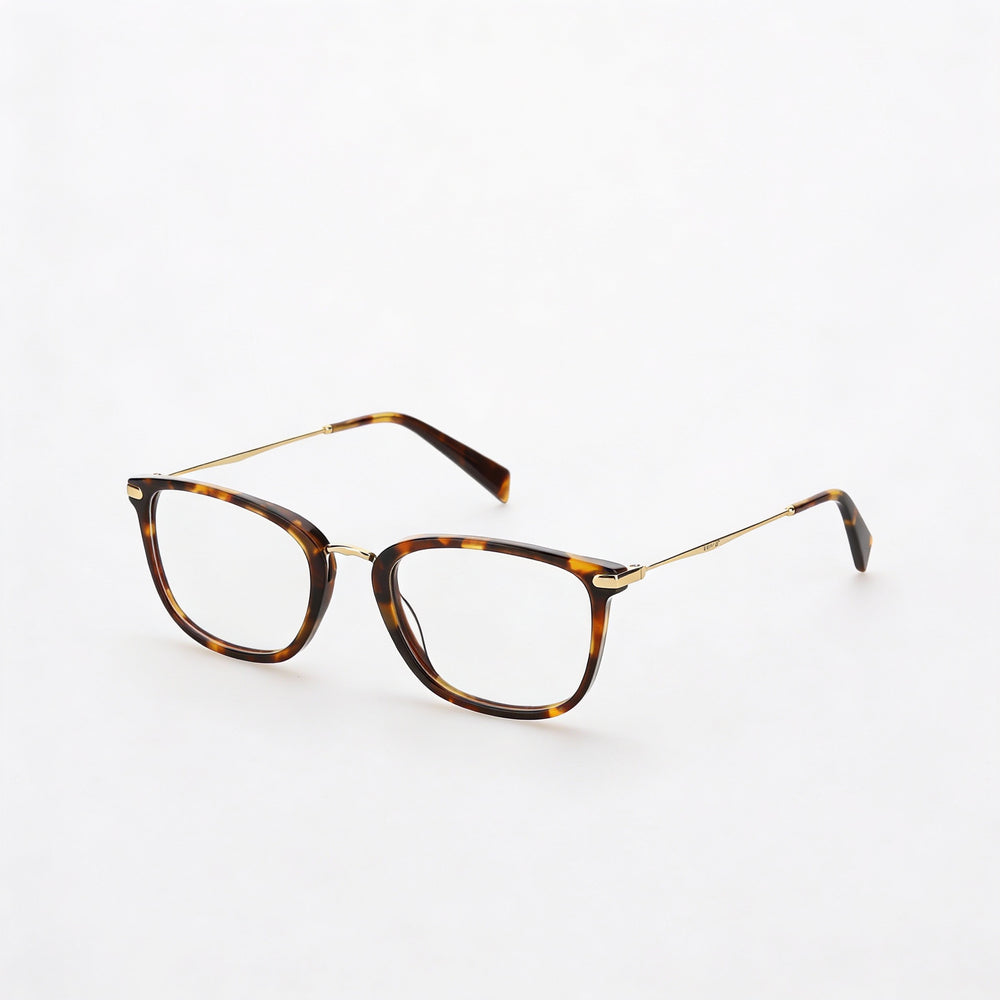 Levi's Lv 5007 Unisex Rectangular Eco Pmma Eyeglasses Havana 52mm