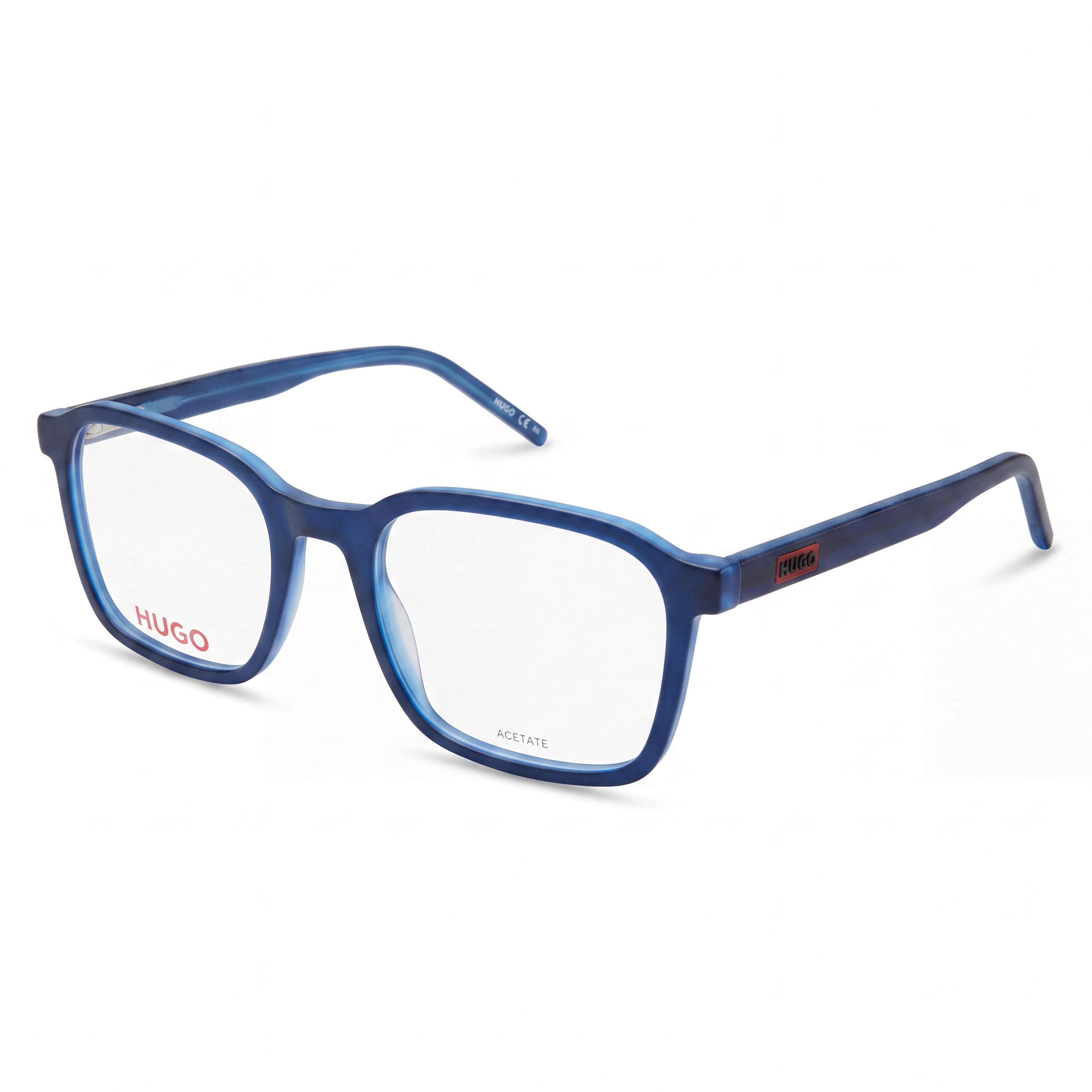 Hugo Boss Modern Men's Sunglasses, Blue Acetate Frame with Blue Polycarbonate Lenses, Size 53-20-145mm, Photo 1