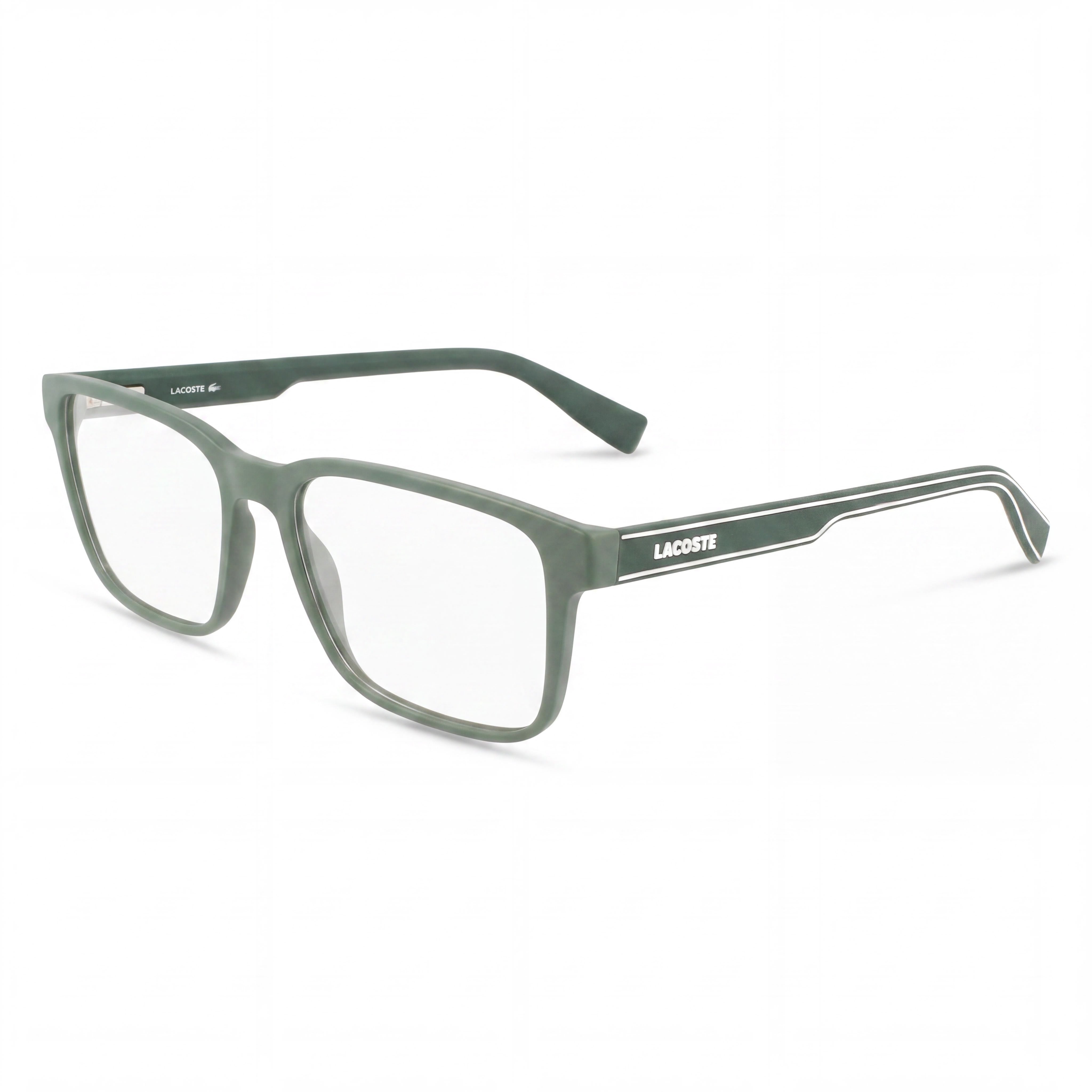 Lacoste Casual Men's Matte Green Plastic Non-Polarized Sunglasses 55mm, Photo 1