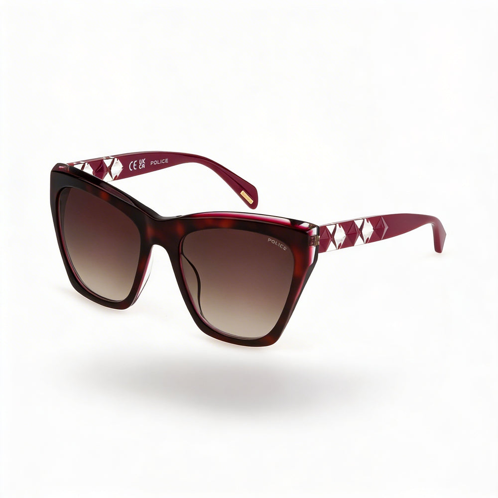Gafas de sol Police Casual Avana Fuxia para mujer, montura de acetato, policarbonato, lentes no polarizadas, 54 mm