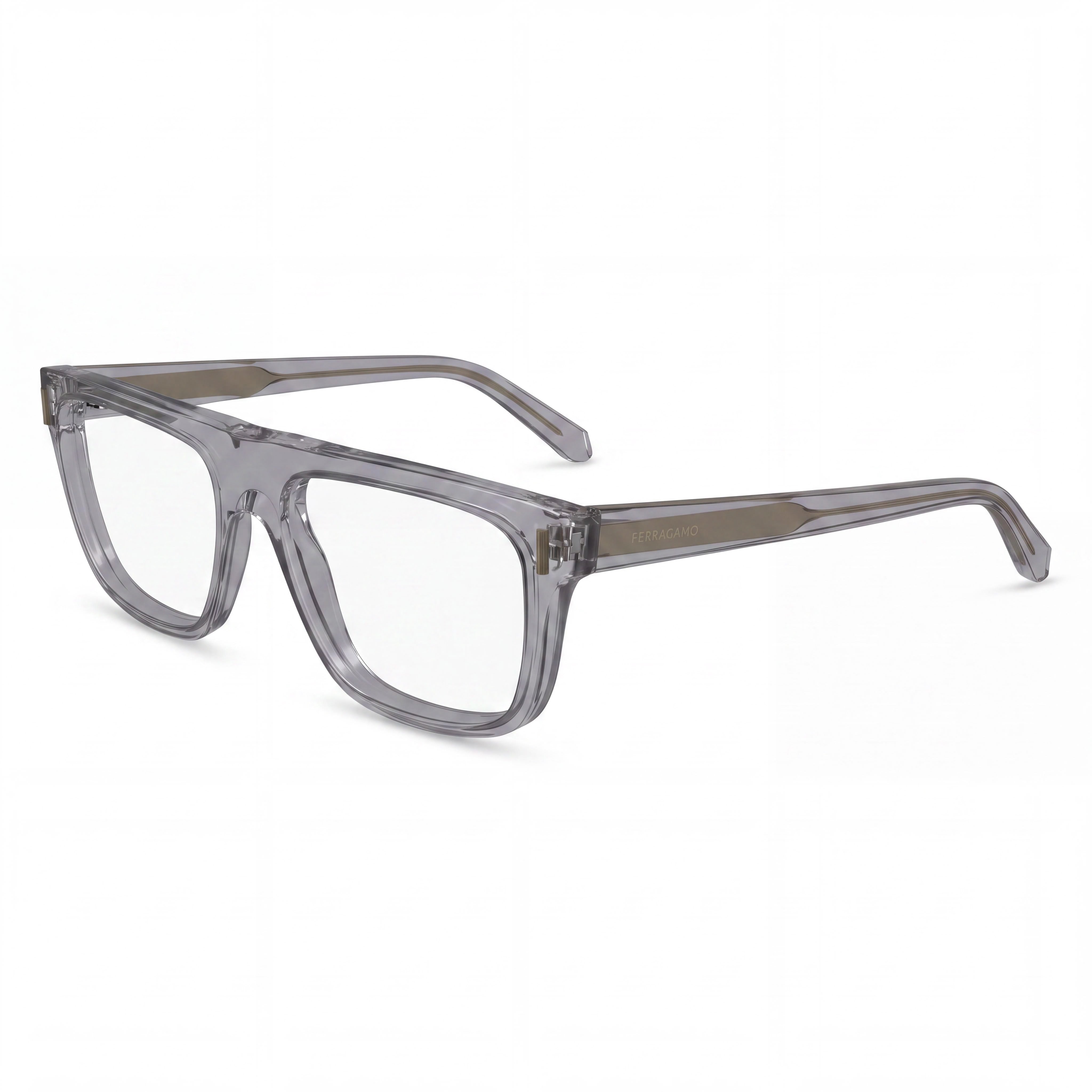 Gafas Salvatore Ferragamo Sf2997 para hombre, montura de acetato gris claro cristal, ancho de lente 55 mm, Photo 1