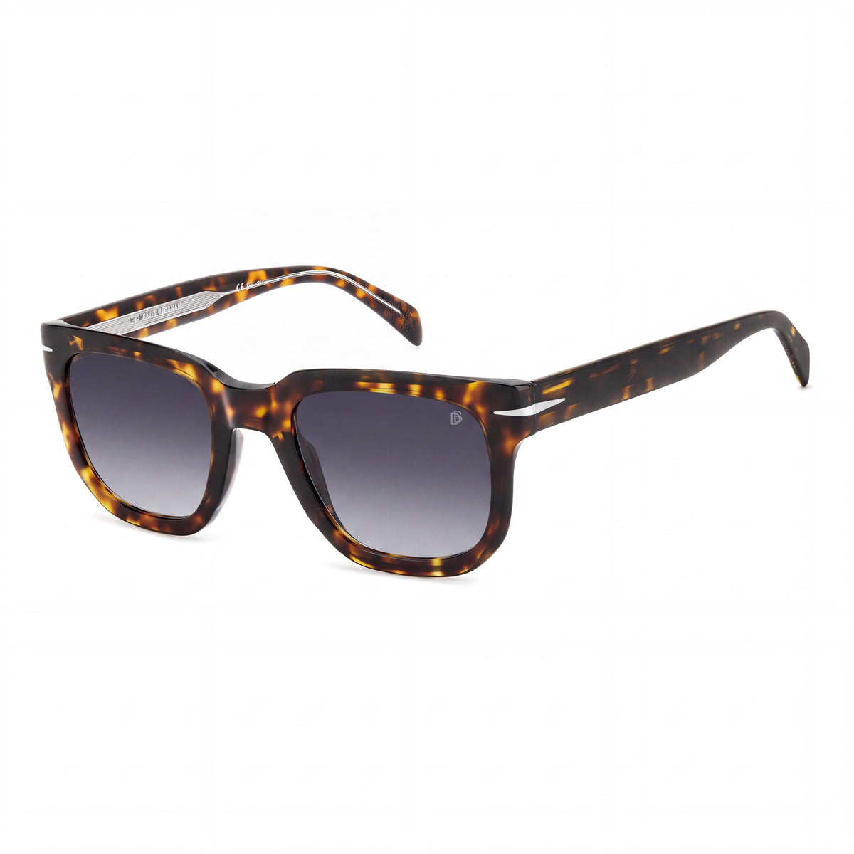 Gafas de sol David Beckham informales de acetato havana para hombre con lentes UV 400 no polarizadas gris oscuro de 52 mm, Photo 1