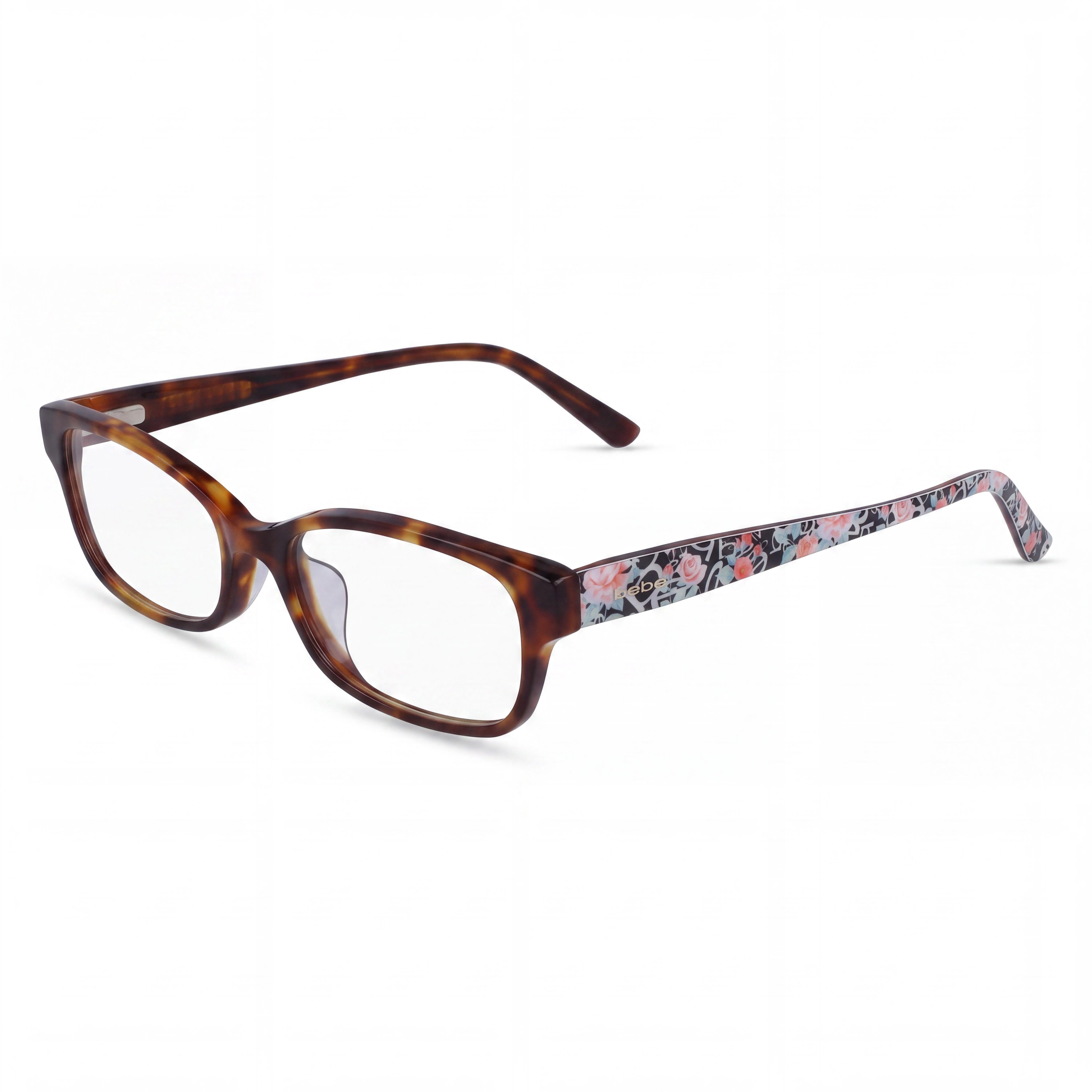 bebe Men's Bb5183 Metal Tortoiseshell Eyewear with Clear Polycarbonate Lenses, Size 51-16-135, Photo 1