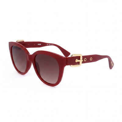Gafas de sol Moschino Casual para mujer con montura de acetato, lentes marrones con protección UV y ancho de lente de 54 mm.