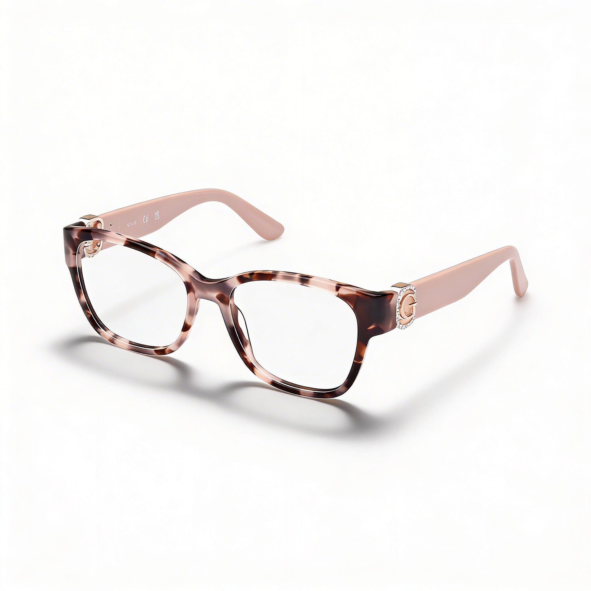 Guess Gu50120 Women's Coloured Havana Plastic Eyeglasses with Polycarbonate Lenses Size 50-16-140, Photo 1