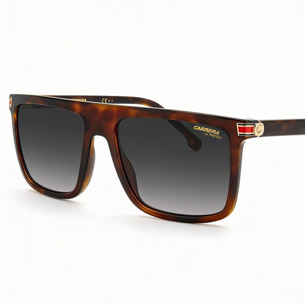 Gafas de sol Carrera Contemporary para hombre, color Havana oscuro, inyección/propionato, gris degradado, 58 mm, protección UV