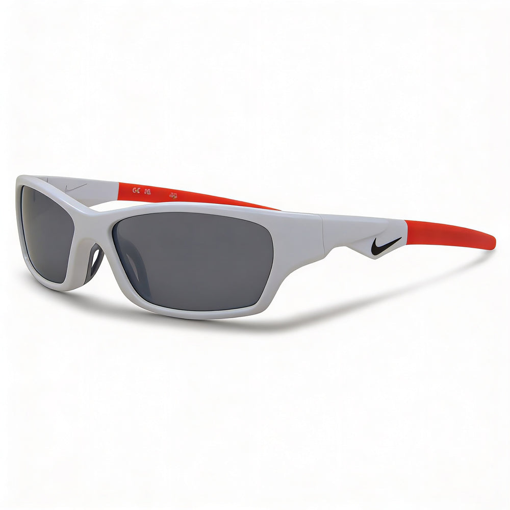 Nike Jolt Dz7378 Unisex Lightweight Alloy Steel UV Protected Sunglasses White Silver Flash 57mm