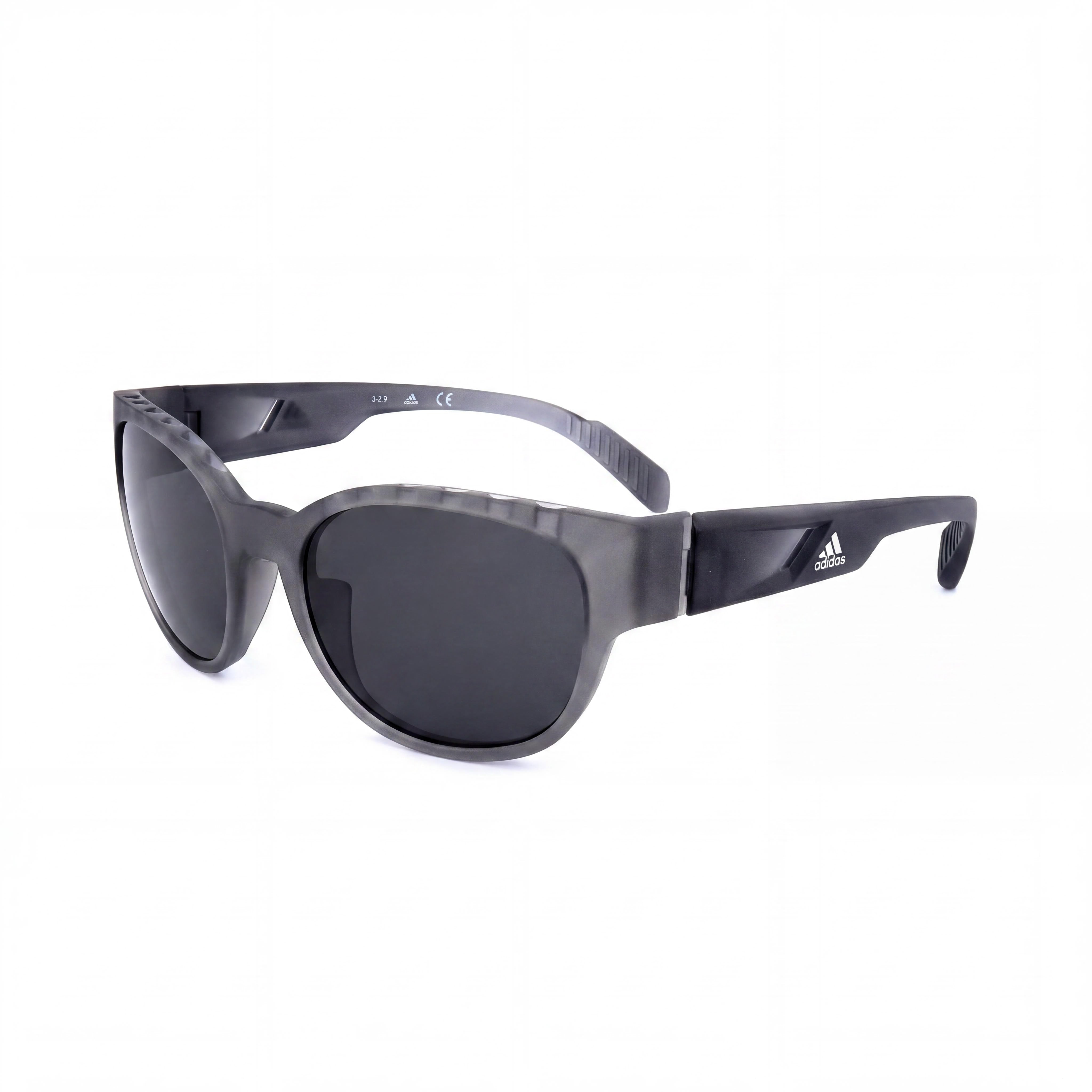 Gafas de sol unisex adidas Casual, montura de plástico gris, lentes ahumadas no polarizadas de 55 mm con protección UV, Photo 1