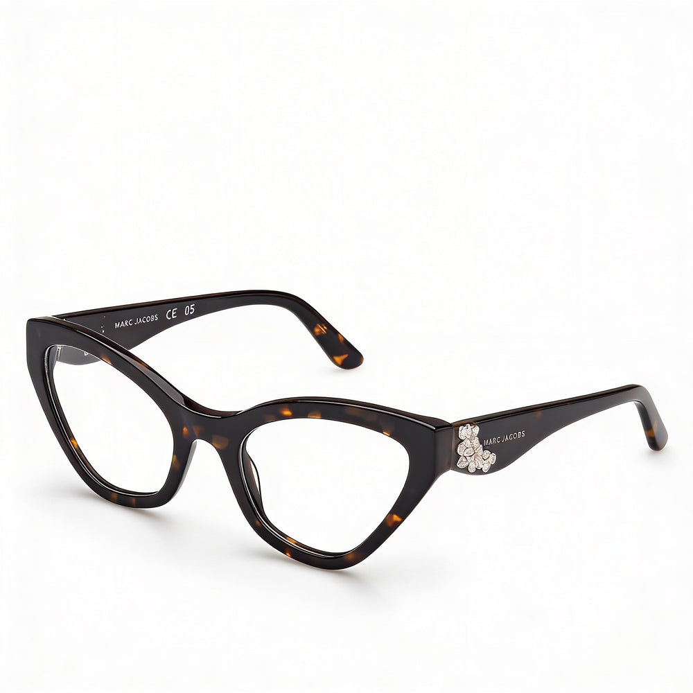 Guess by Marciano Gm50038 Women's Dark Havana Plastic Frame Eyewear with Polycarbonate Lenses, 53mm