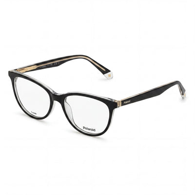 Polaroid Pld D395 Gafas de hombre, armazón de acetato negro cristal con lentes de policarbonato, no polarizadas, 52 mm de ancho de lente