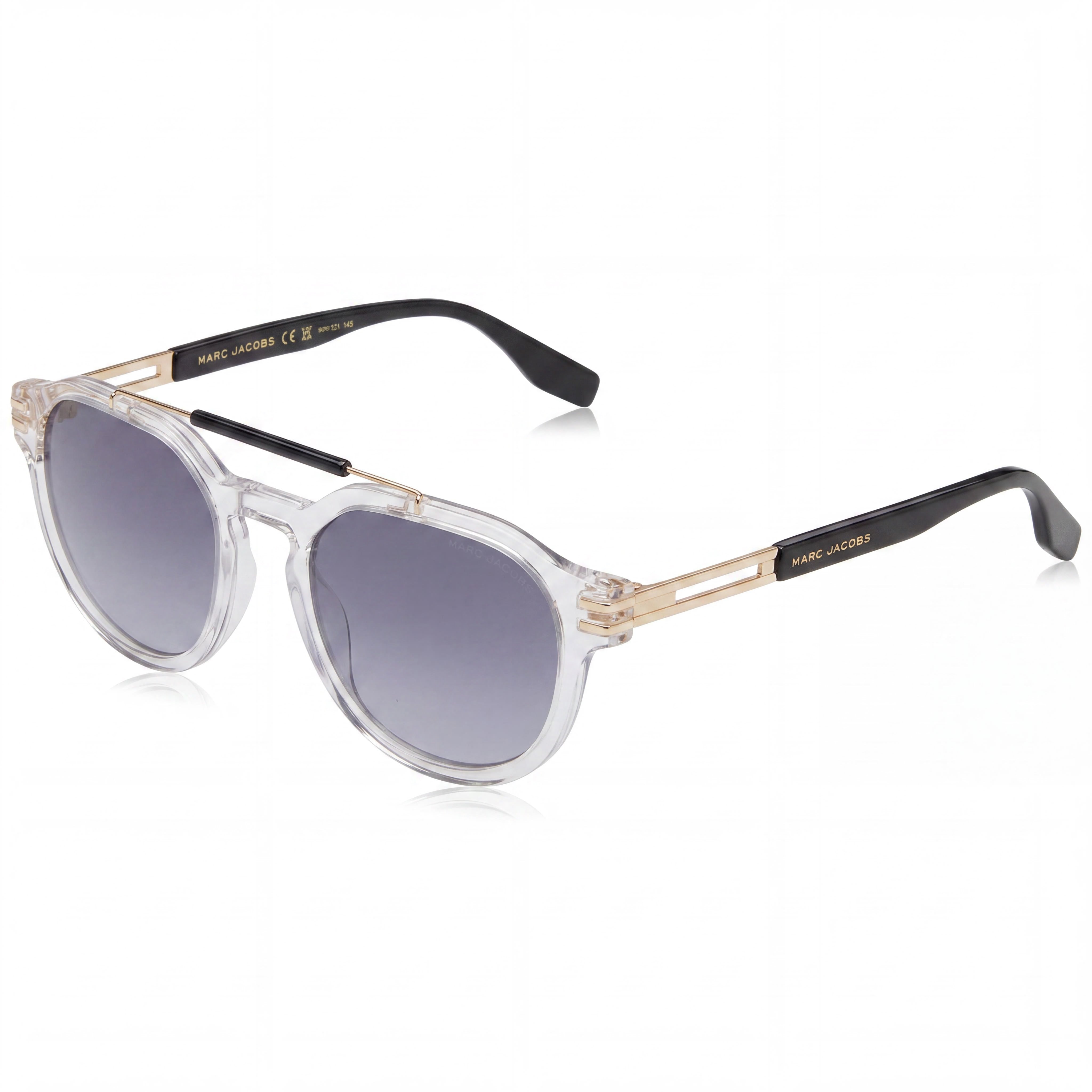 Marc Jacobs Classic Men's Crystal Acetate Dark Grey Shaded Non-Polarized UV 400 Sunglasses 52mm, Photo 1